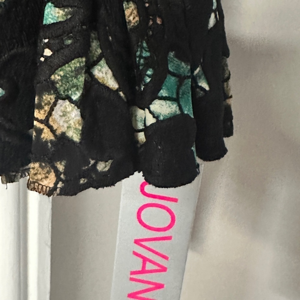 Jovani Masalvi Black and Green Embroidered Top - Size 0 - Picture 11 of 11